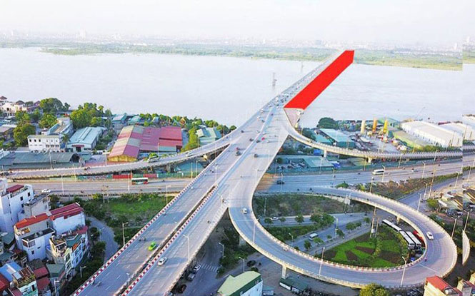 Cầu vĩnh tuy 2 đã được khởi công từ tháng 1 năm 2021 dự kiến ra mắt năm 2023