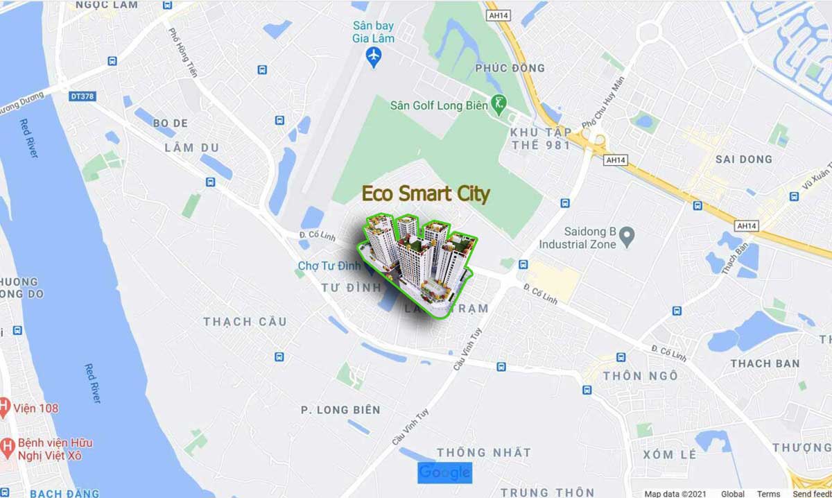 Vị trí chung cư Eco Smart City