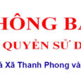 Đất đấu giá Xã Thanh Phong và Thanh Hà
