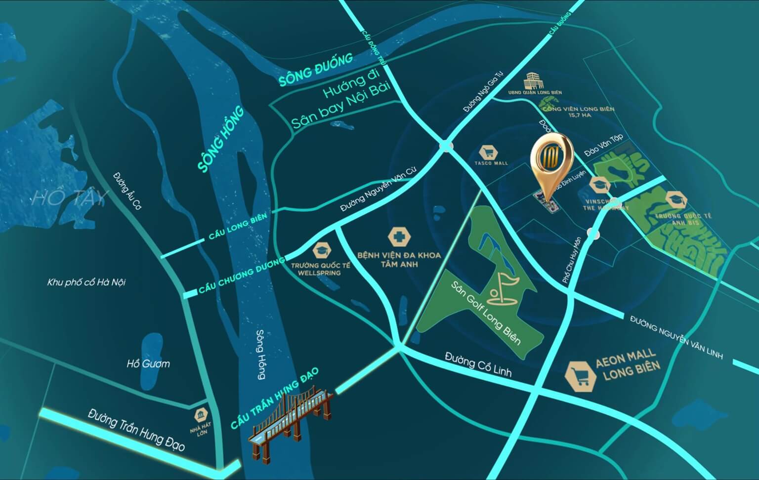 Vị trí dự án Long Biên Central Hà Nội