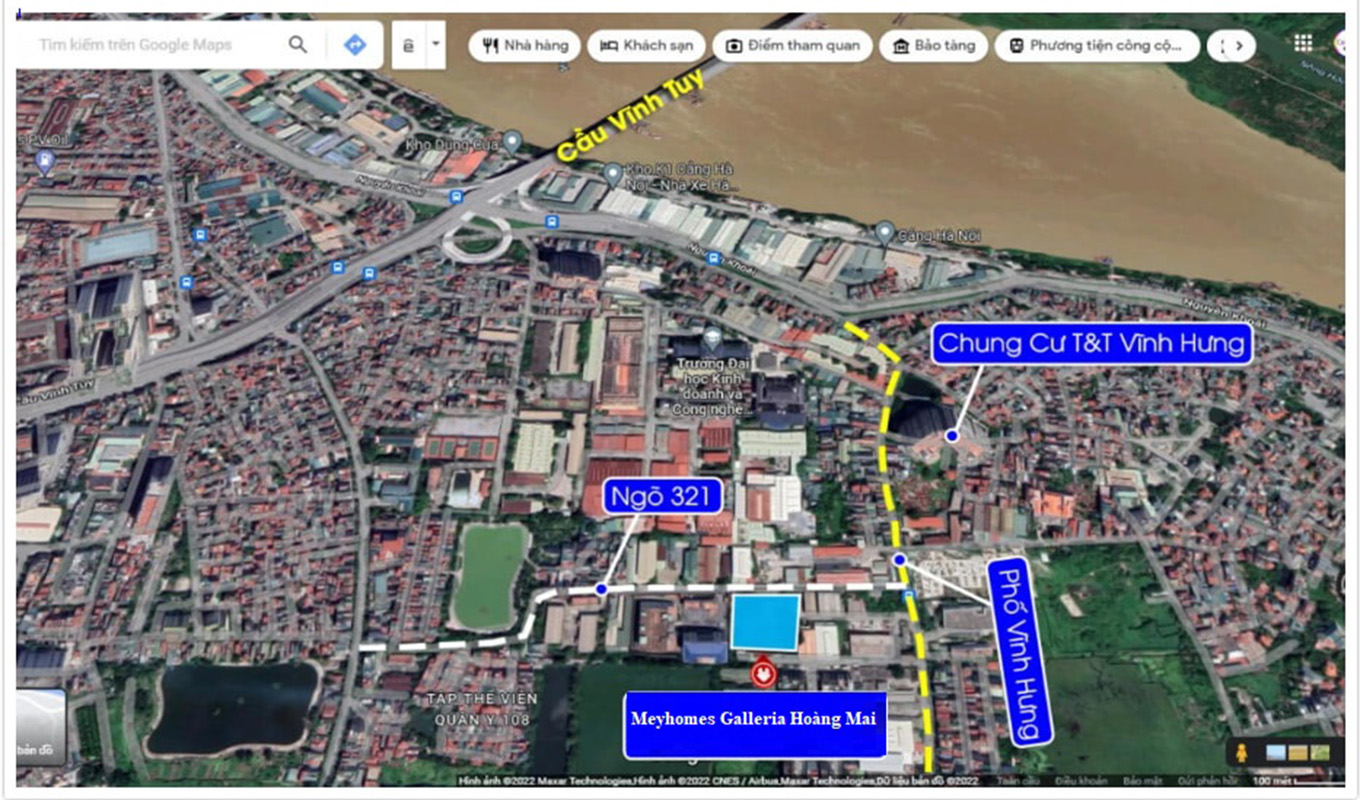 Vị trí Dự án Rivea Hanoi Hoàng Mai