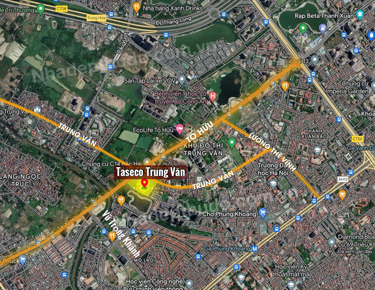 Vị trí Taseco Trung Văn