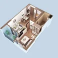 Căn hộ 1 phòng ngủ Happy Home Phố Hiến